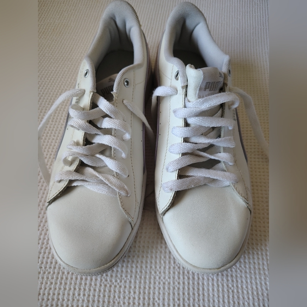 Puma Classic White Lace-Up Sneakers Size 9